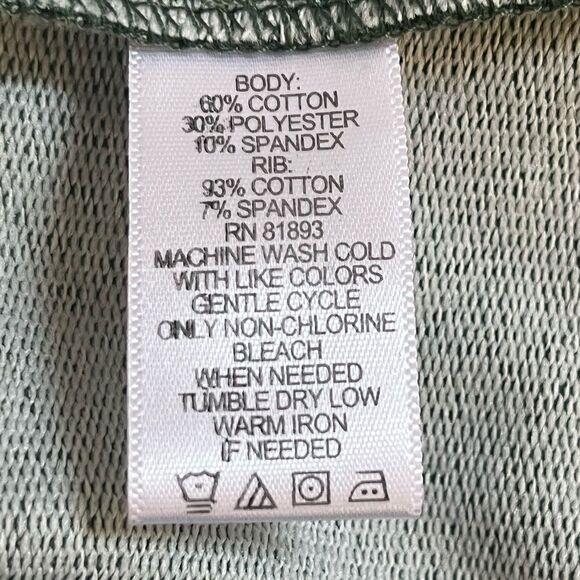 H by Halston French Terry Open Front Jacket with Ribbed Trim Size Small - Picture 7 of 8